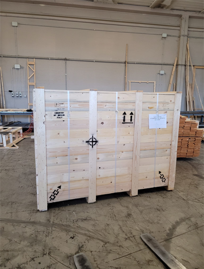 Cassa in legno per spedizione e movimentazione