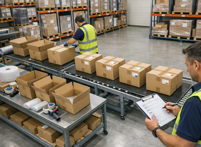 Imballaggio industriale conto terzi Roma - flussi e procedure